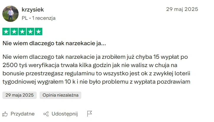 Opinia o Slottica Casino, 15 wypłat i wygrana 10 000 PLN